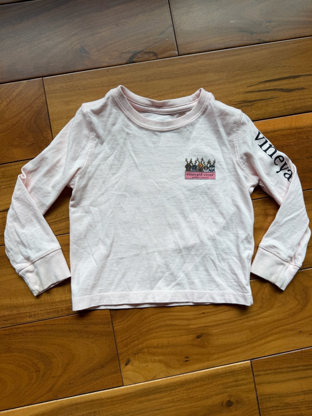 EUC. Vineyard Vines Holiday Long Sleeve. Size 2T. Pink